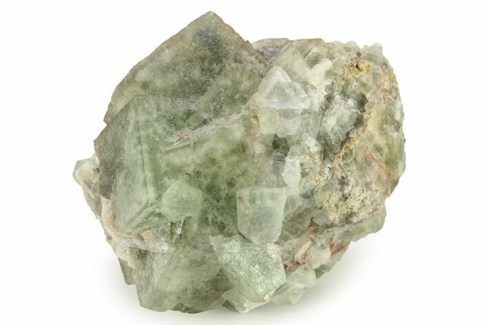 Fluorescent, Green Cubic Fluorite Crystal Cluster - Morocco #274583